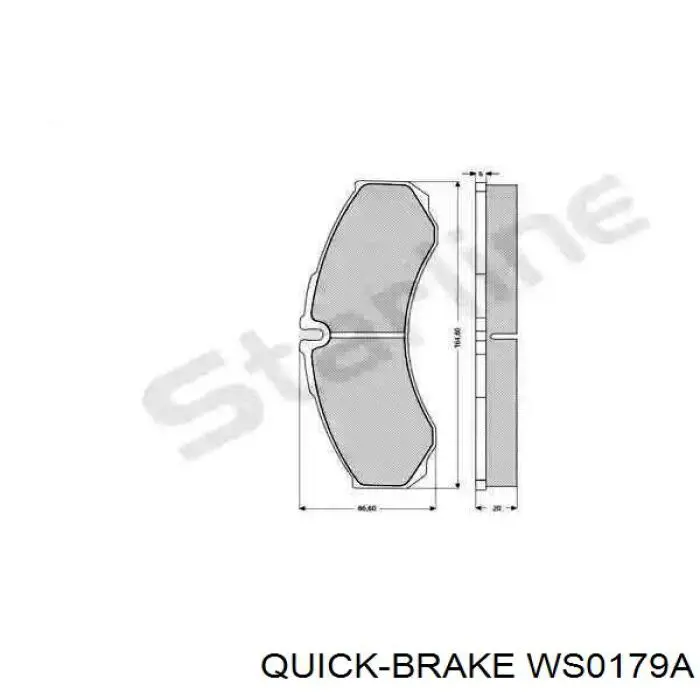 WS 0179 A Quick Brake sensor dianteiro de desgaste das sapatas do freio