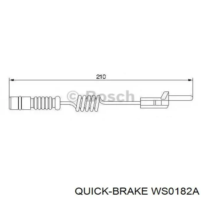 Купить WS0182A Quick Brake Датчик износа тормозных колодок задний