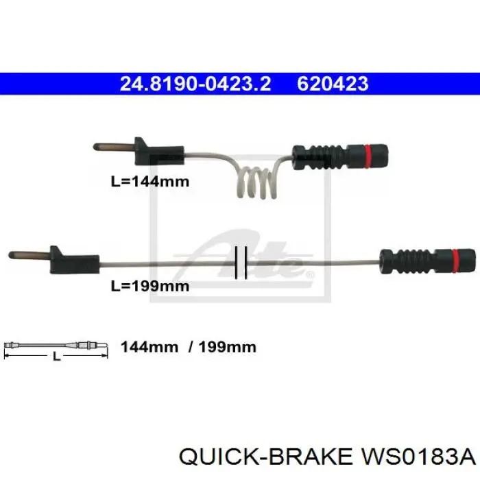 Купить WS0183A Quick Brake Сенсор износа