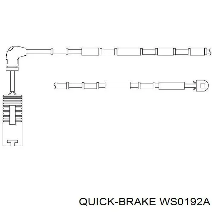 WS 0192 A Quick Brake sensor traseiro de desgaste das sapatas do freio