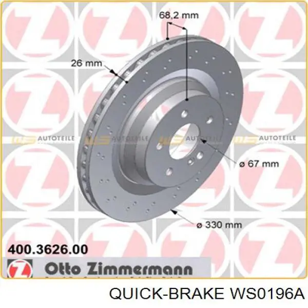 Датчик износа тормозных колодок, задний Quick Brake WS0196A цена, от 4.51 USD