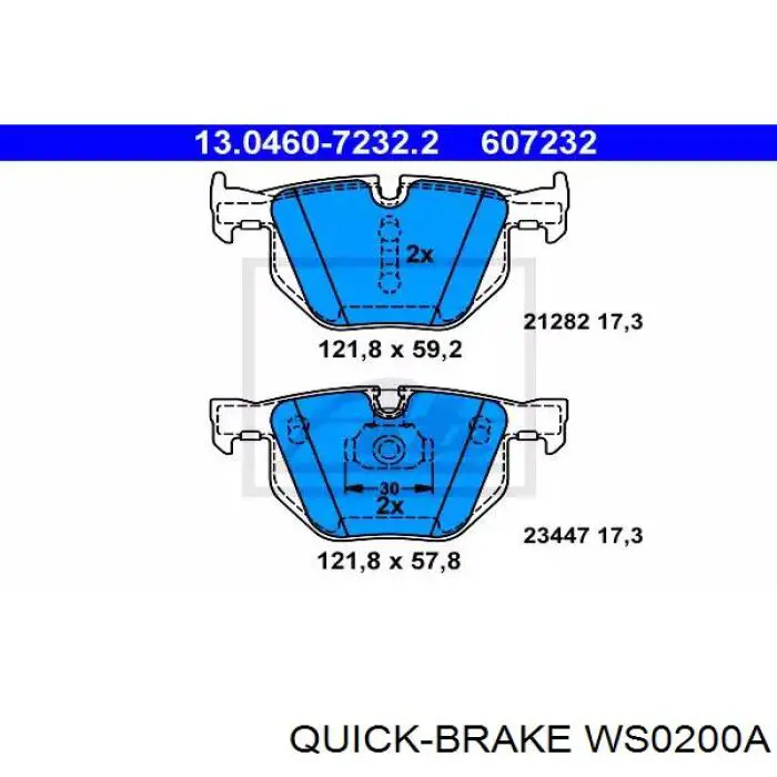 Задний датчик износа тормозных колодок Quick Brake WS0200A