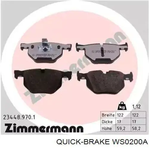 Датчик износа тормозных колодок, задний Quick Brake WS0200A цена, от 5.32 USD