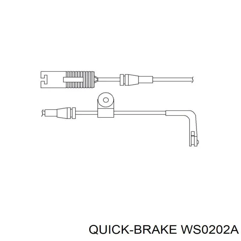 Contacto de aviso, desgaste de los frenos, trasero WS0202A Quick Brake