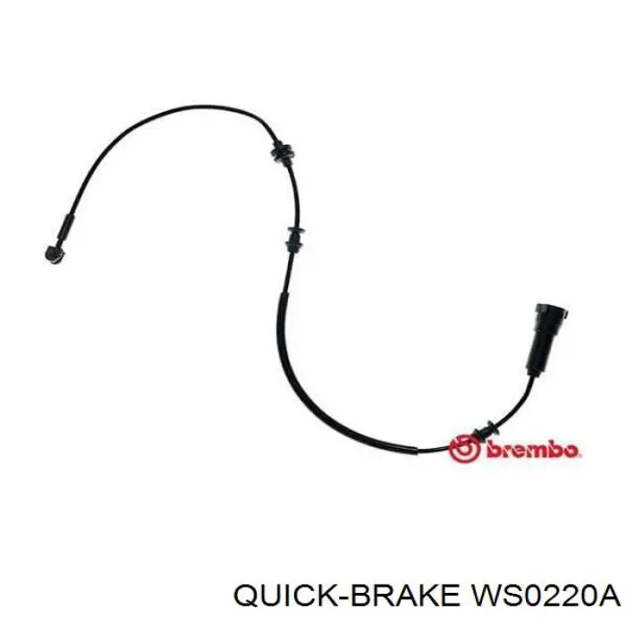 WS 0220 A Quick Brake sensor dianteiro esquerdo de desgaste das sapatas do freio