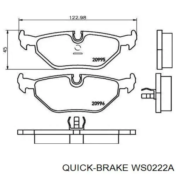 Задний датчик износа тормозных колодок Quick Brake WS0222A