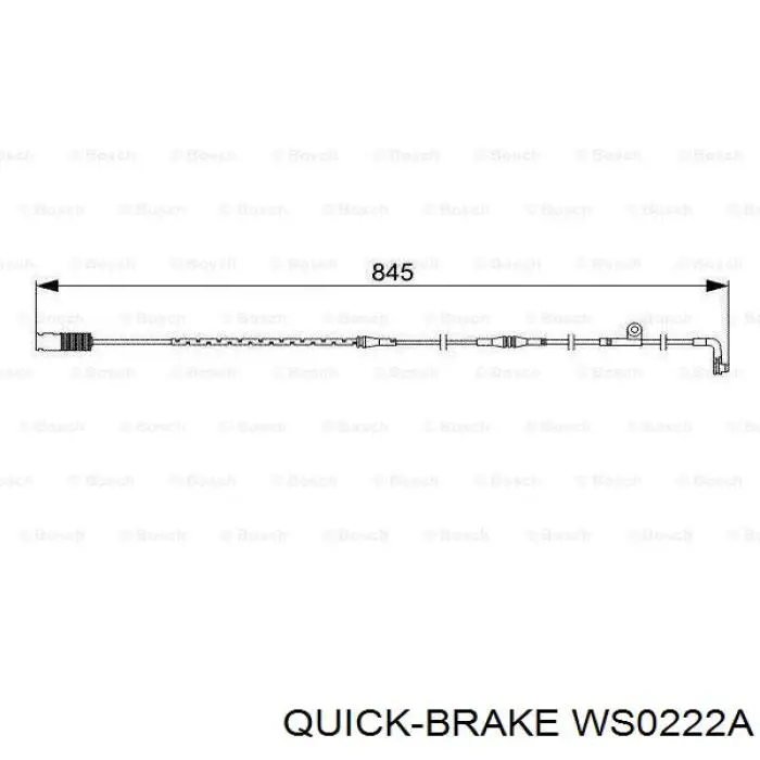 Датчик износа тормозных колодок, задний Quick Brake WS0222A цена, от 4.58 USD