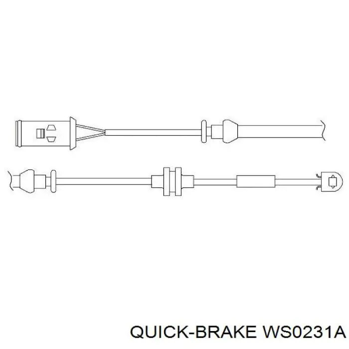 WS0231A Quick Brake sensor dianteiro de desgaste das sapatas do freio