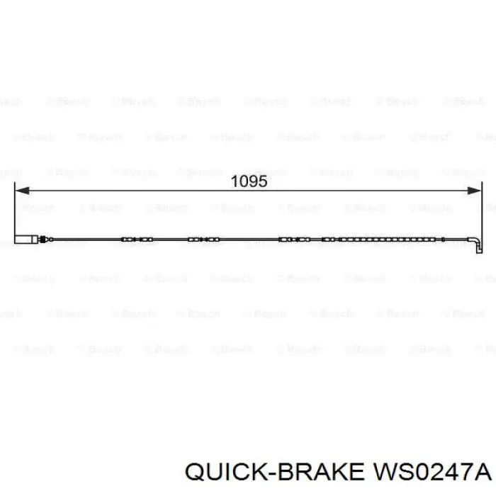 Датчик зносу гальмівних колодок, задній WS0247A Quick Brake