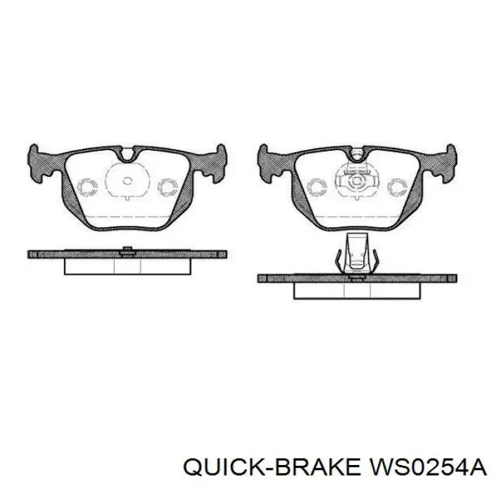 Купить WS0254A Quick Brake Датчик износа тормозных колодок задний