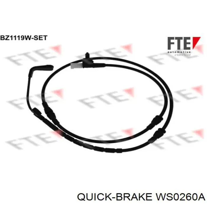 WS0260A Quick Brake датчик износа тормозных колодок задний