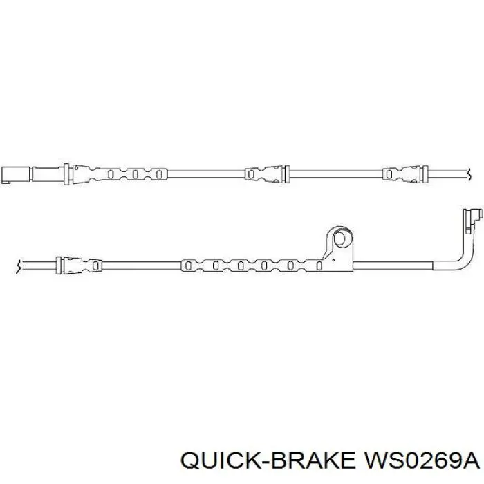 WS 0269 A Quick Brake sapatas do freio dianteiras de disco