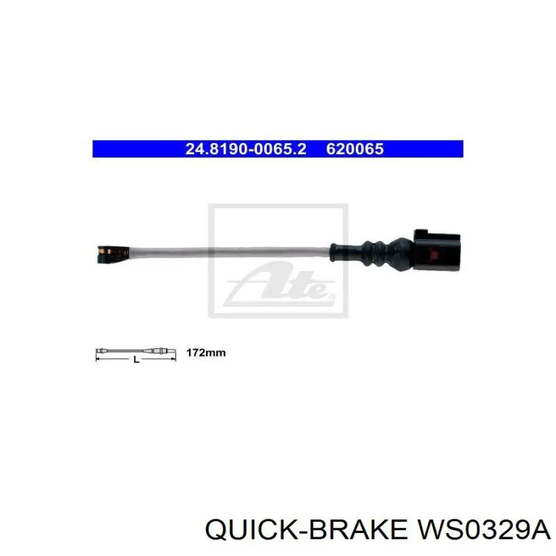 Сигнализатор износ тормозных колодок Quick Brake WS0329A цена, от 2.87 USD