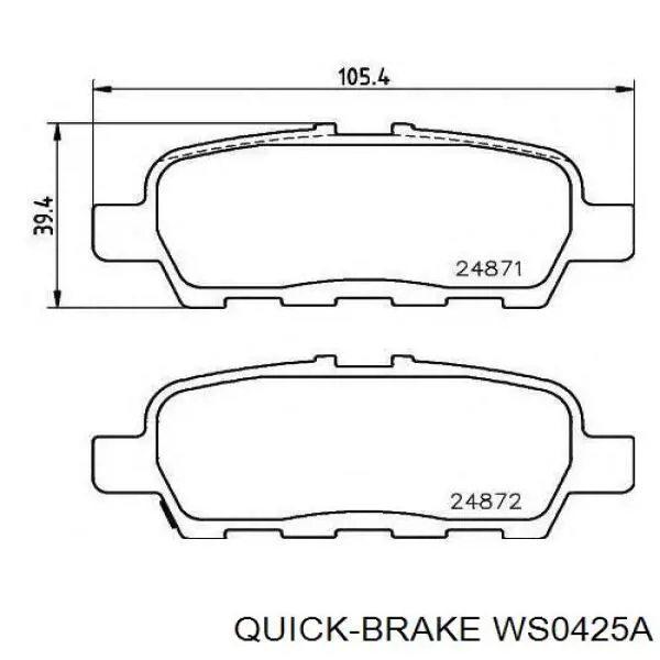 Contacto de aviso, desgaste de los frenos WS0425A Quick Brake