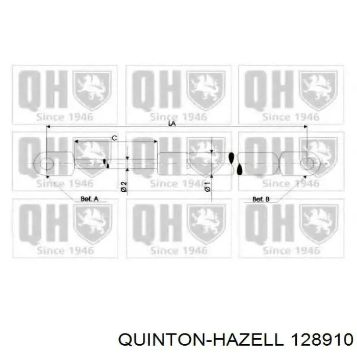 Амортизатор крышки багажника (двери 3/5-й задней) QUINTON HAZELL 128910