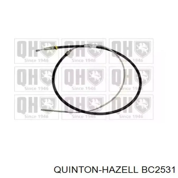 BC2531 QUINTON HAZELL трос ручного тормоза задний правый