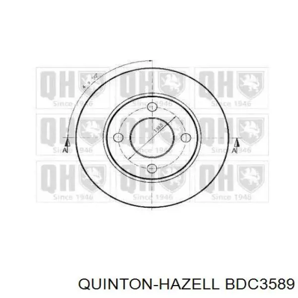 Тормозные диски BDC3589 QUINTON HAZELL