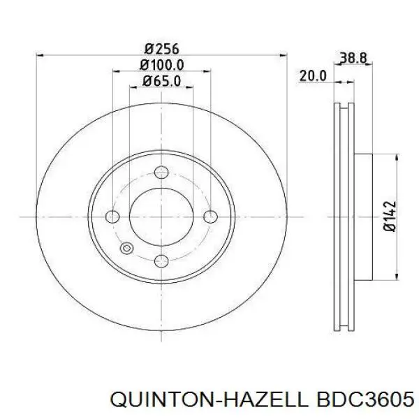 Купить BDC3605 QUINTON HAZELL Ротор тормозной