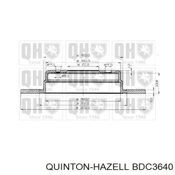 Тормозные диски BDC3640 QUINTON HAZELL