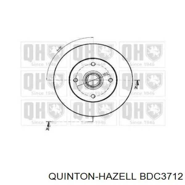 Тормозные диски BDC3712 QUINTON HAZELL