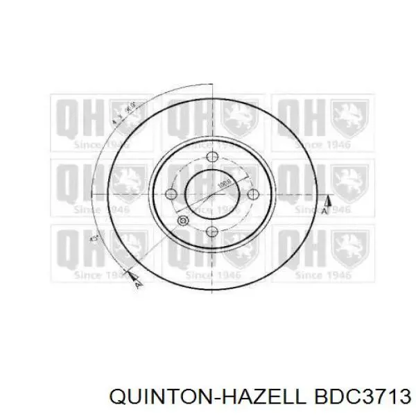 Передние тормозные диски BDC3713 QUINTON HAZELL