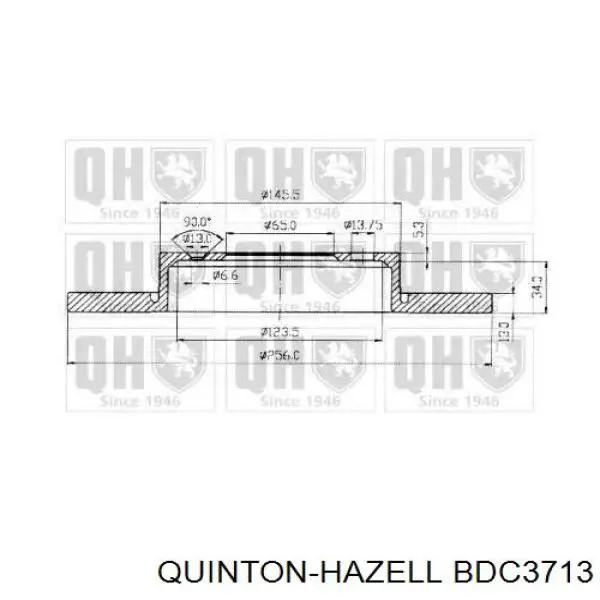 Freno de disco delantero BDC3713 QUINTON HAZELL