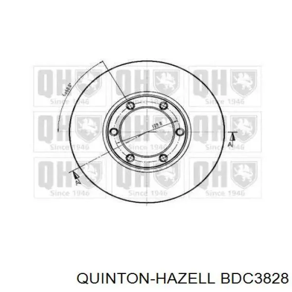 Freno de disco delantero BDC3828 QUINTON HAZELL