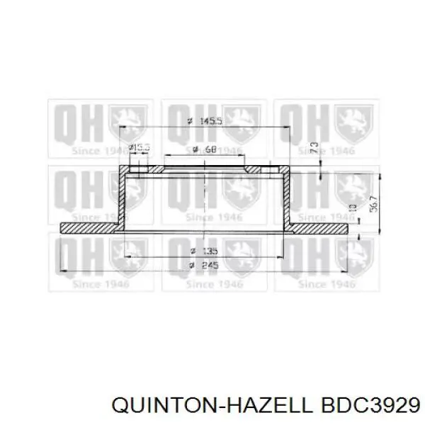 Тормозные диски BDC3929 QUINTON HAZELL