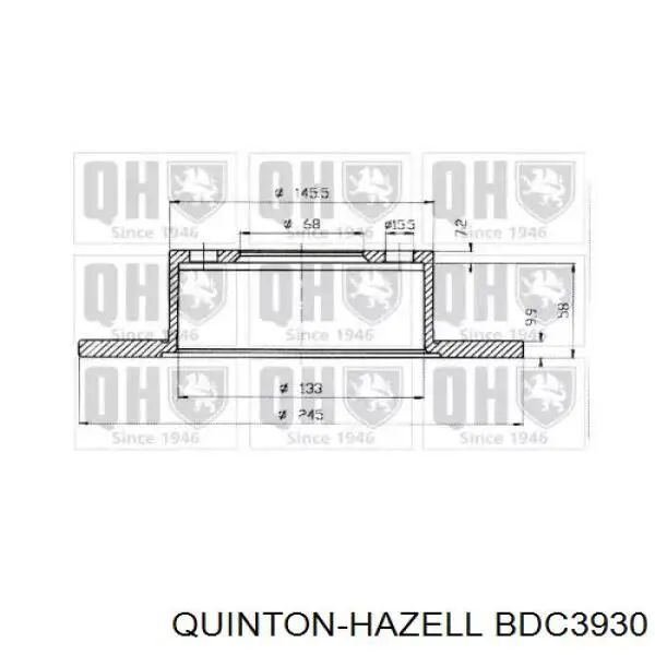 Тормозные диски BDC3930 QUINTON HAZELL