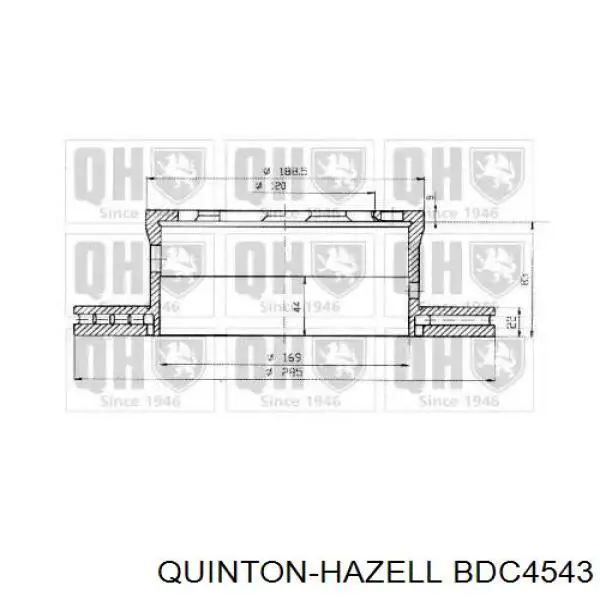 Тормозные диски BDC4543 QUINTON HAZELL