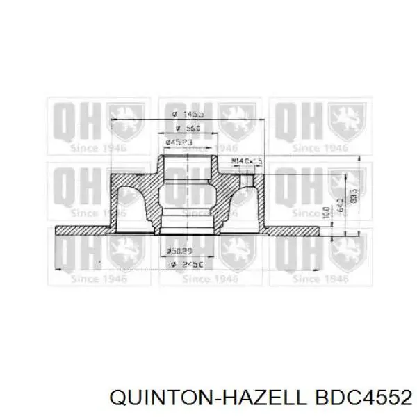 BDC4552 QUINTON HAZELL тормозные диски