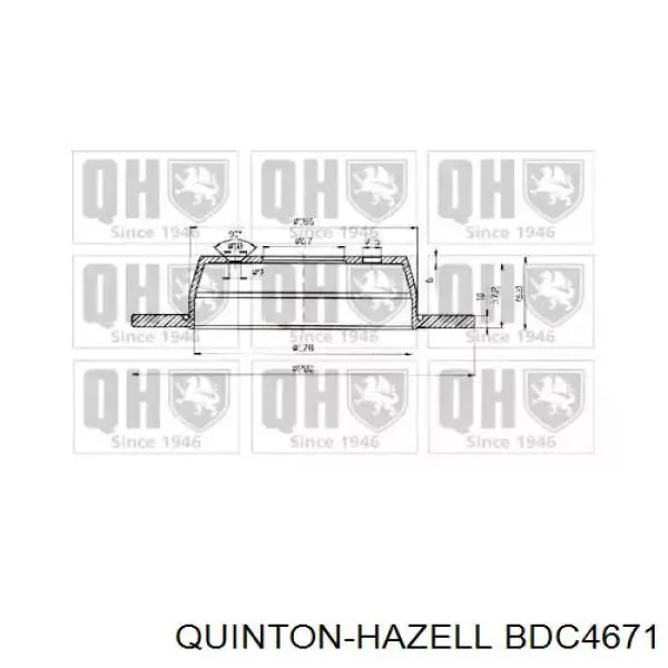 BDC4671 QUINTON HAZELL тормозные диски