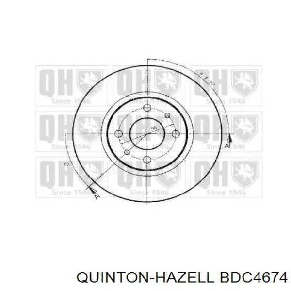 Передние тормозные диски BDC4674 QUINTON HAZELL