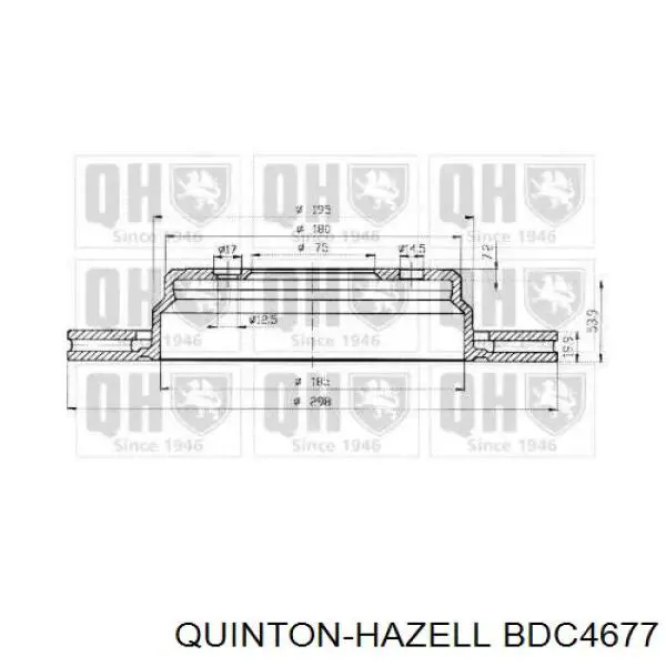 Тормозные диски BDC4677 QUINTON HAZELL