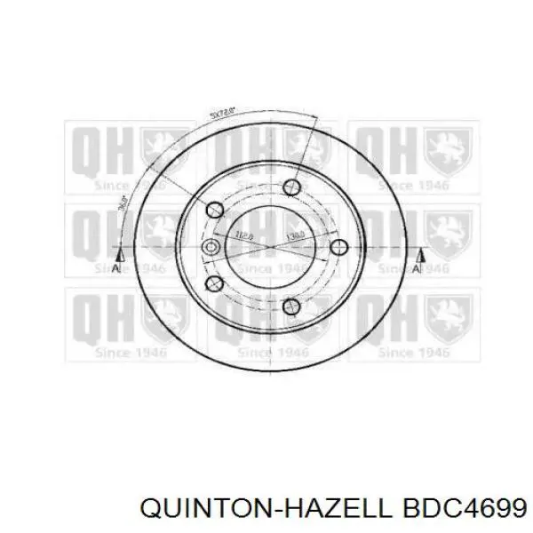 Тормозные диски BDC4699 QUINTON HAZELL