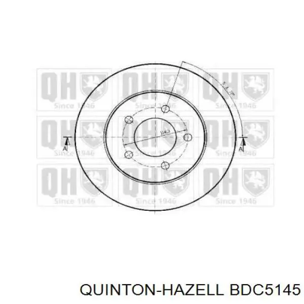 Купить BDC5145 QUINTON HAZELL Ротор тормозной