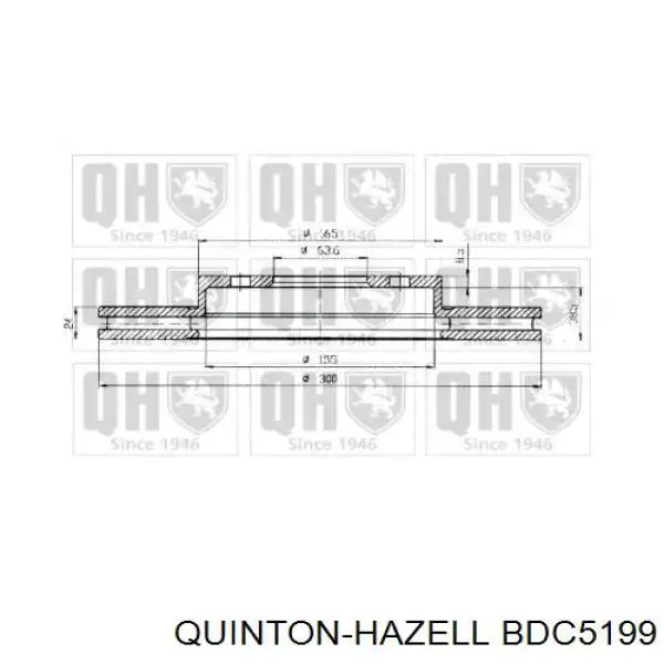 Передние тормозные диски BDC5199 QUINTON HAZELL