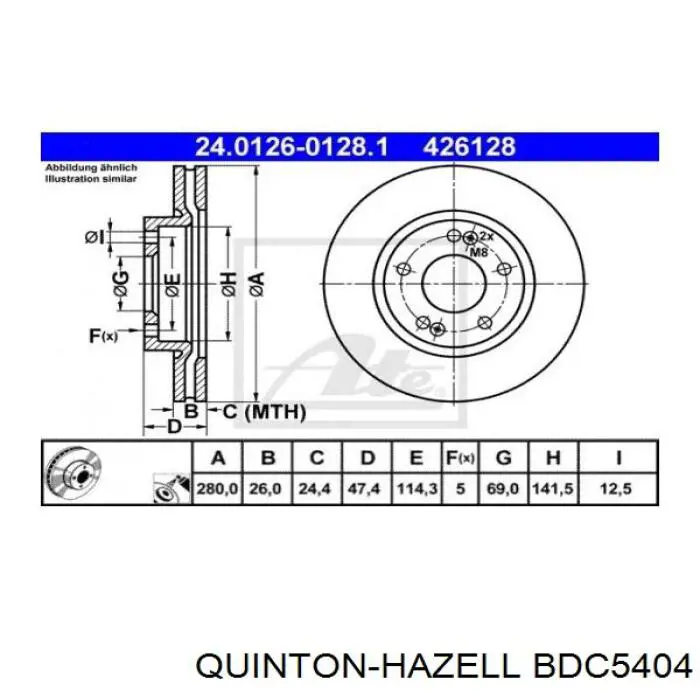 Купить BDC5404 QUINTON HAZELL Ротор тормозной