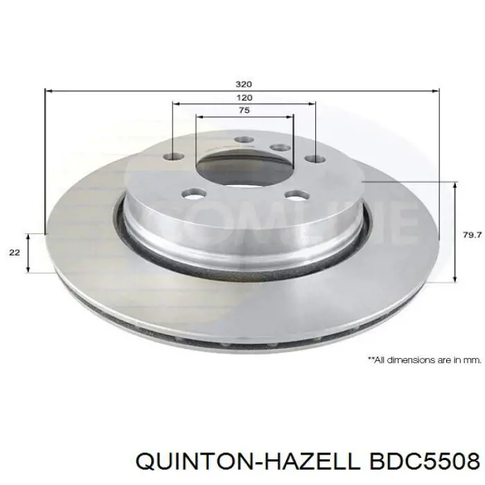 Тормозные диски BDC5508 QUINTON HAZELL