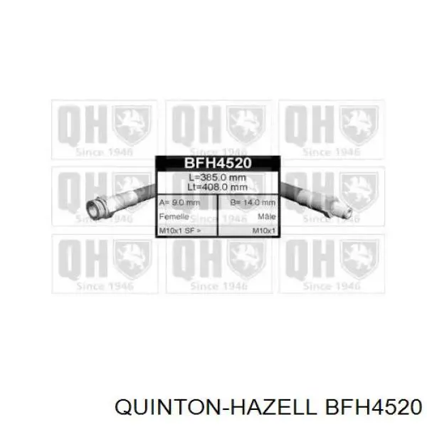 BFH4520 QUINTON HAZELL шланг тормозной передний