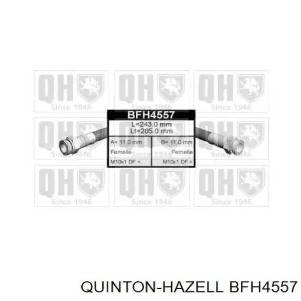 Задний тормозной шланг BFH4557 QUINTON HAZELL