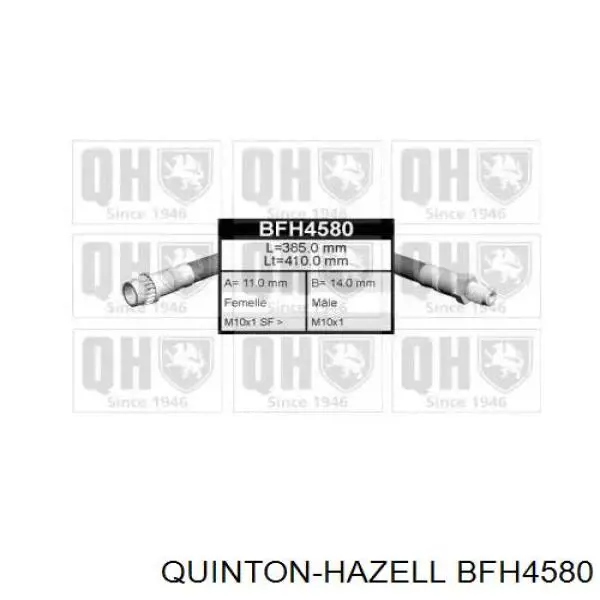 Шланг тормозной задний QUINTON HAZELL BFH4580