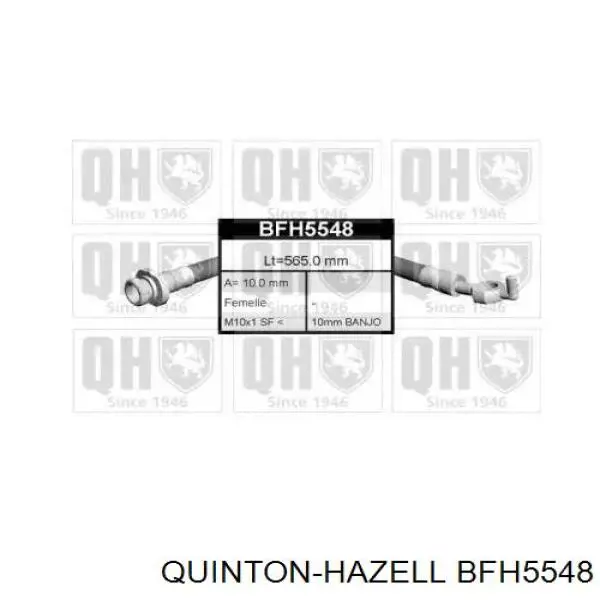 bfh5548 QUINTON HAZELL шланг тормозной задний левый