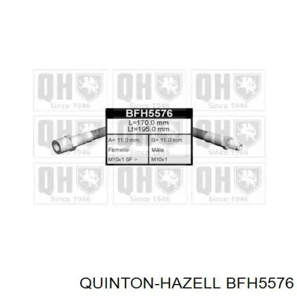BFH5576 QUINTON HAZELL шланг тормозной задний правый
