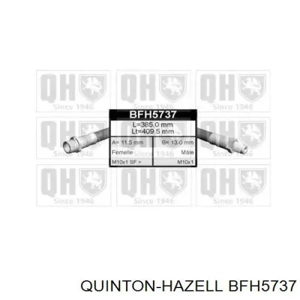 Шланг тормозной передний QUINTON HAZELL BFH5737
