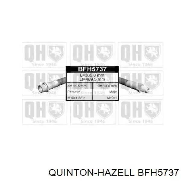 Шланг тормозной передний BFH5737 QUINTON HAZELL