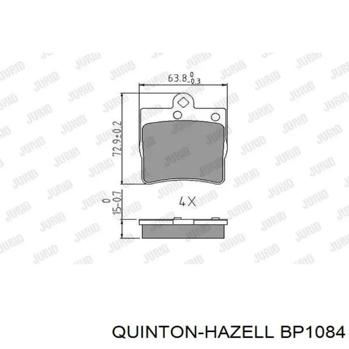 Задние дисковые колодки QUINTON HAZELL BP1084