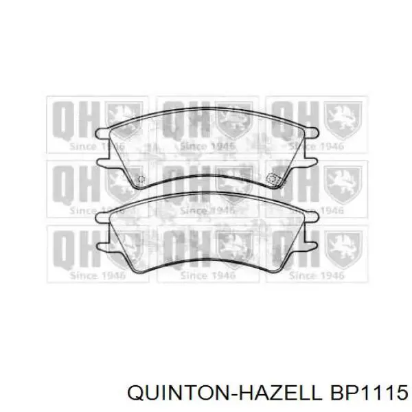 BP1115 QUINTON HAZELL колодки тормозные передние дисковые