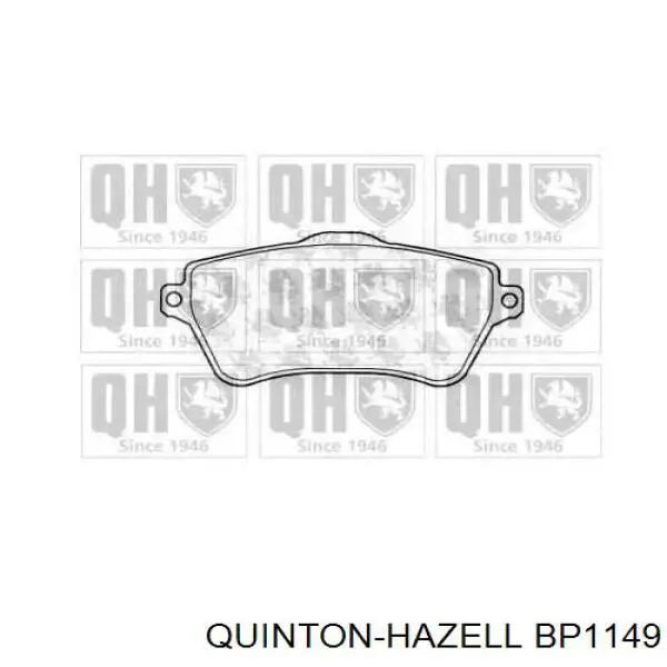 Передние тормозные колодки BP1149 QUINTON HAZELL