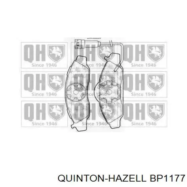 Передние тормозные колодки BP1177 QUINTON HAZELL